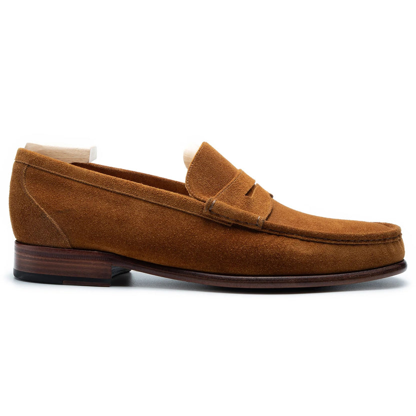 Tan Suede Tivaro Penny Loafers