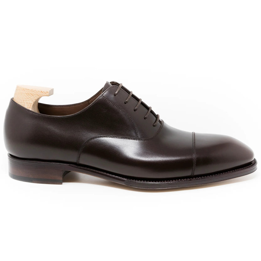 Brown Leather Calvero Toe Cap Oxfords