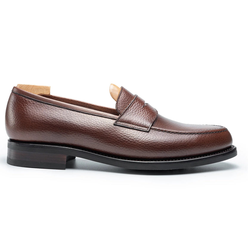 Brown Leather Corvello Penny Loafers