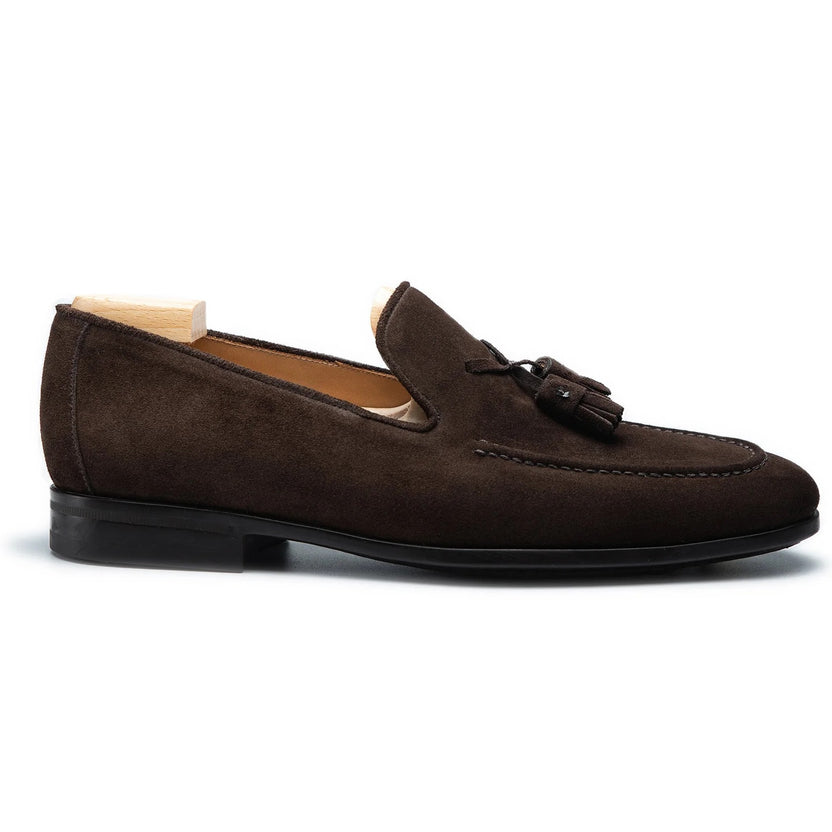 Brown Suede Alvanto Penny Loafers
