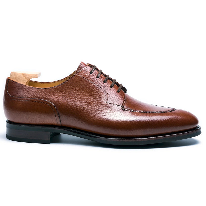 Brown Leather Delvero Derby Shoes
