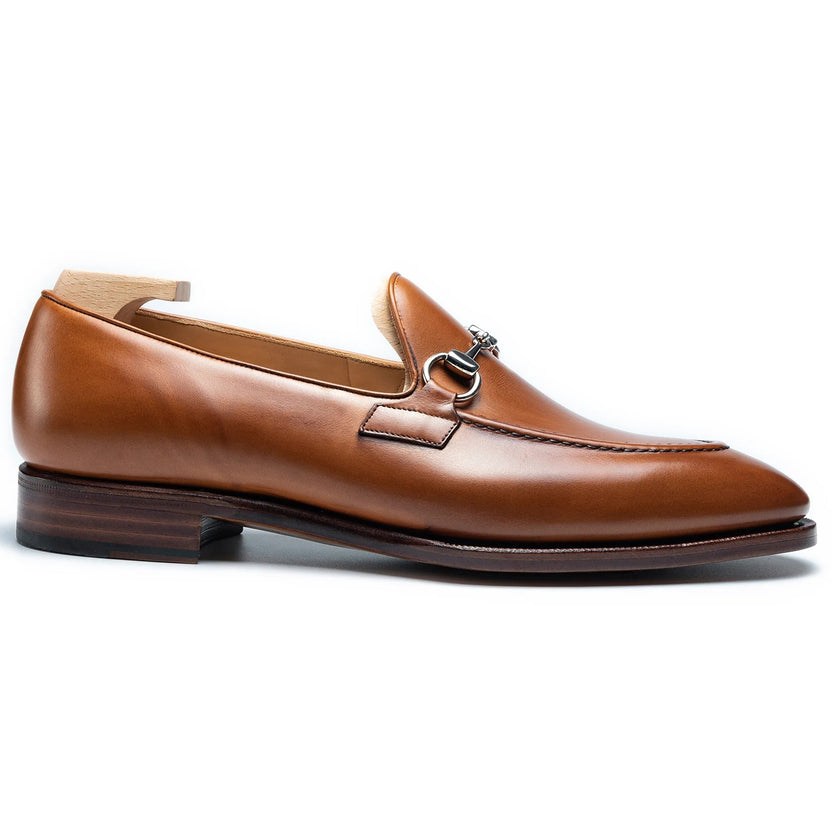 Tan Leather Bellaro Horse Bit Loafers