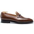 Brown Leather Vantino Horse Bit Loafers