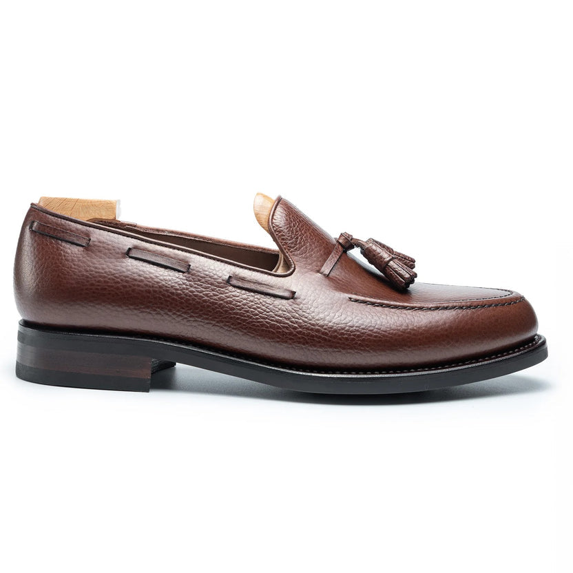 Brown Leather Arvello Tassel Loafers