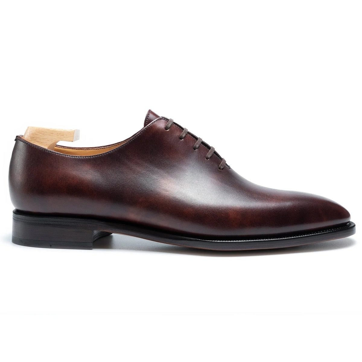 Burgundy Leather Ravello Whole cut Oxfords