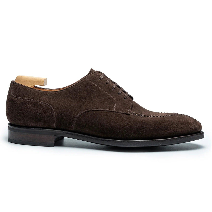 Brown Suede Montari Derby Shoes