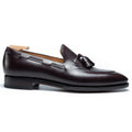 Brown Leather Calvoro Tassel Loafers