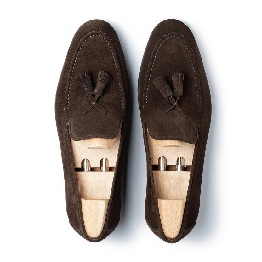 Brown Suede Alvanto Penny Loafers