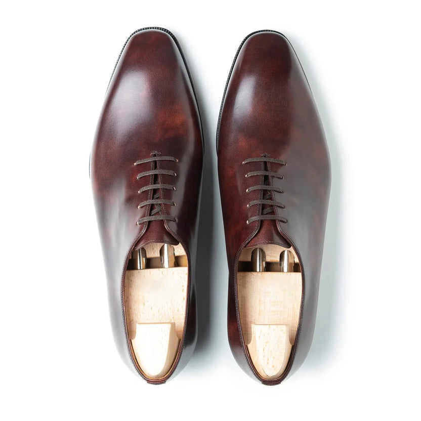Burgundy Leather Ravello Whole cut Oxfords