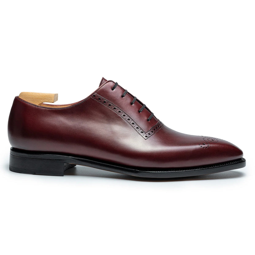 Burgundy Leather Renzo Brogue Oxfords