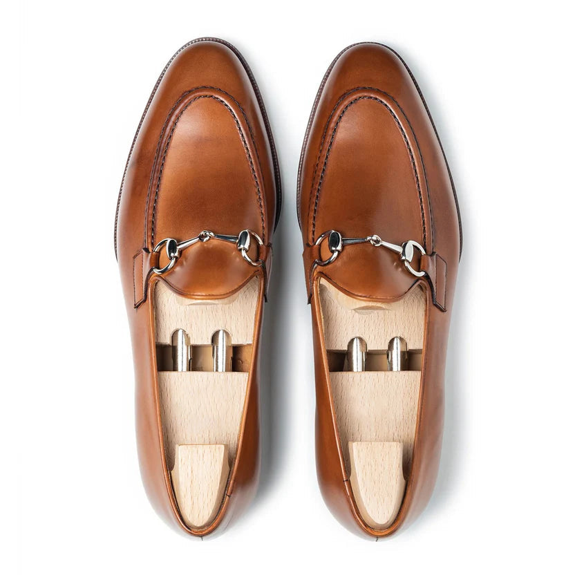 Tan Leather Bellaro Horse Bit Loafers