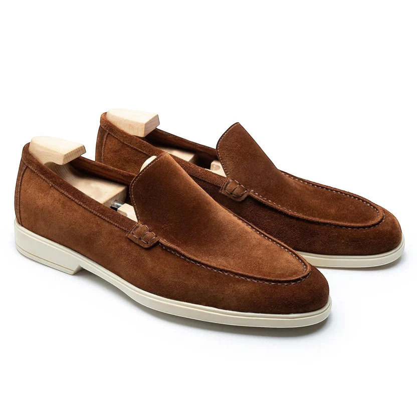 Brown Suede Orvano Loafers