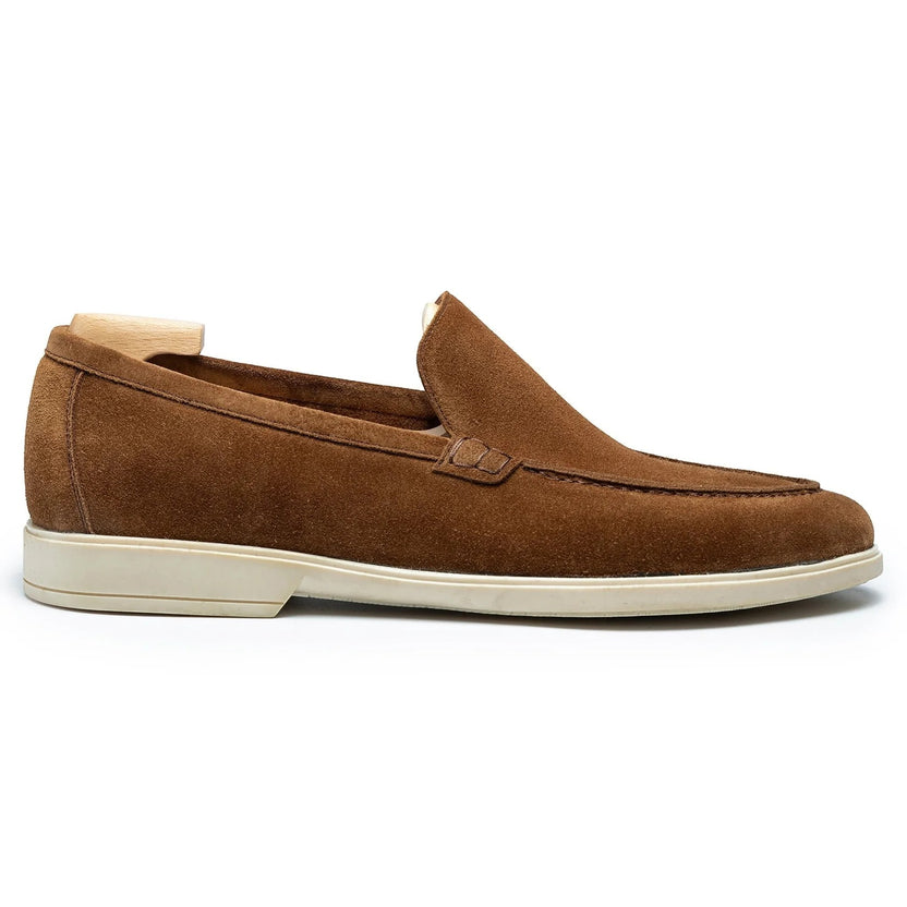 Brown Suede Devello Loafers