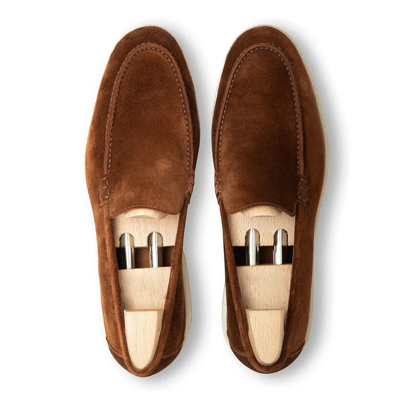 Brown Suede Orvano Loafers