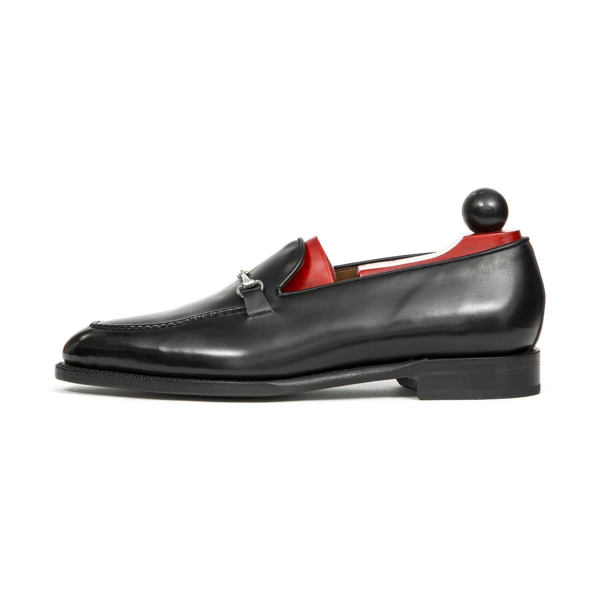 Black Leather Modena Horsebit Loafer