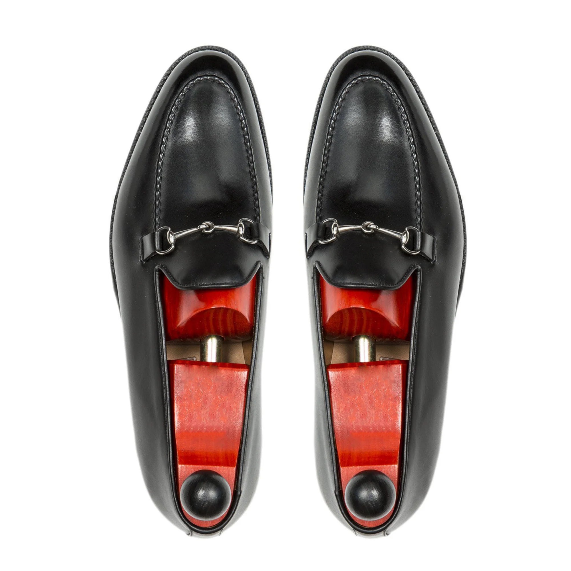 Black Leather Modena Horsebit Loafer