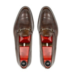 Brown Leather Parma Horsebit Loafer