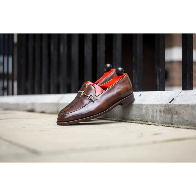 Brown Leather Parma Horsebit Loafer