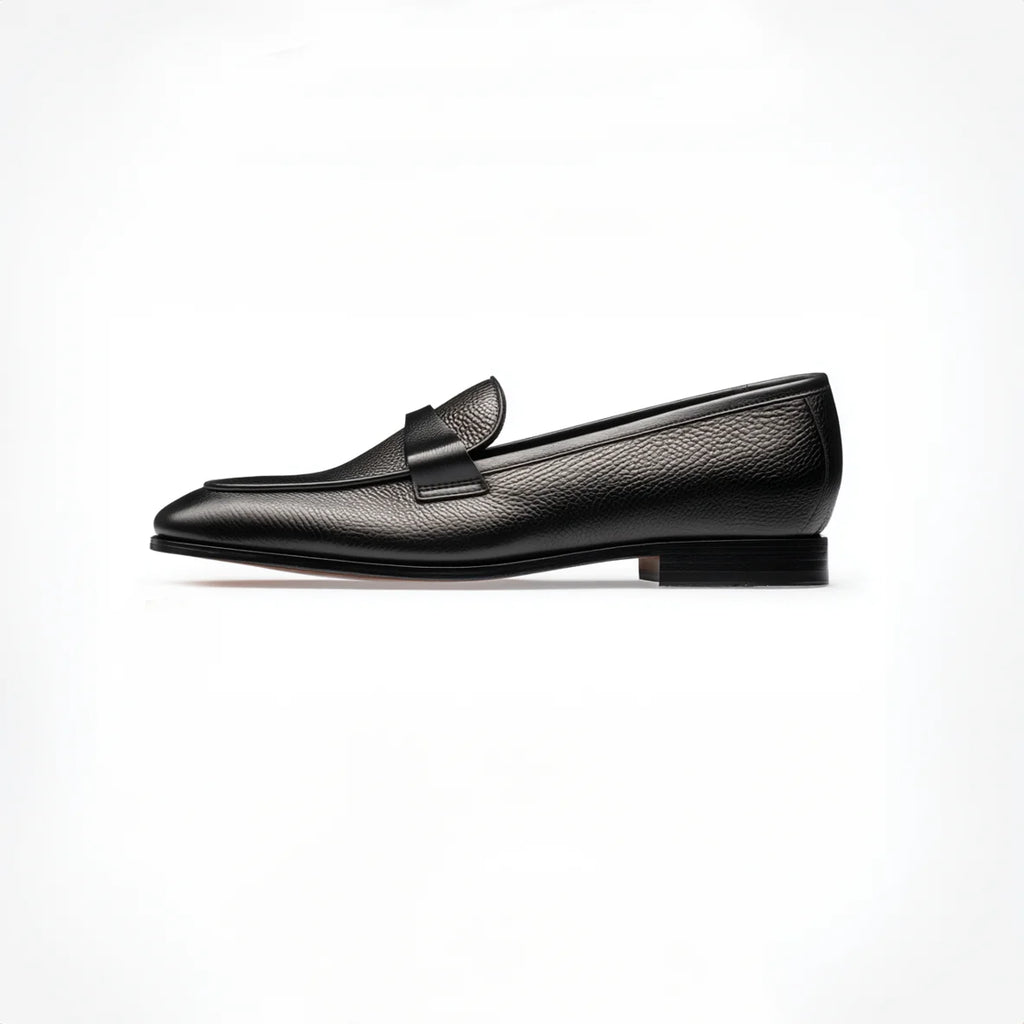 Black Leather Napoli Penny Loafer