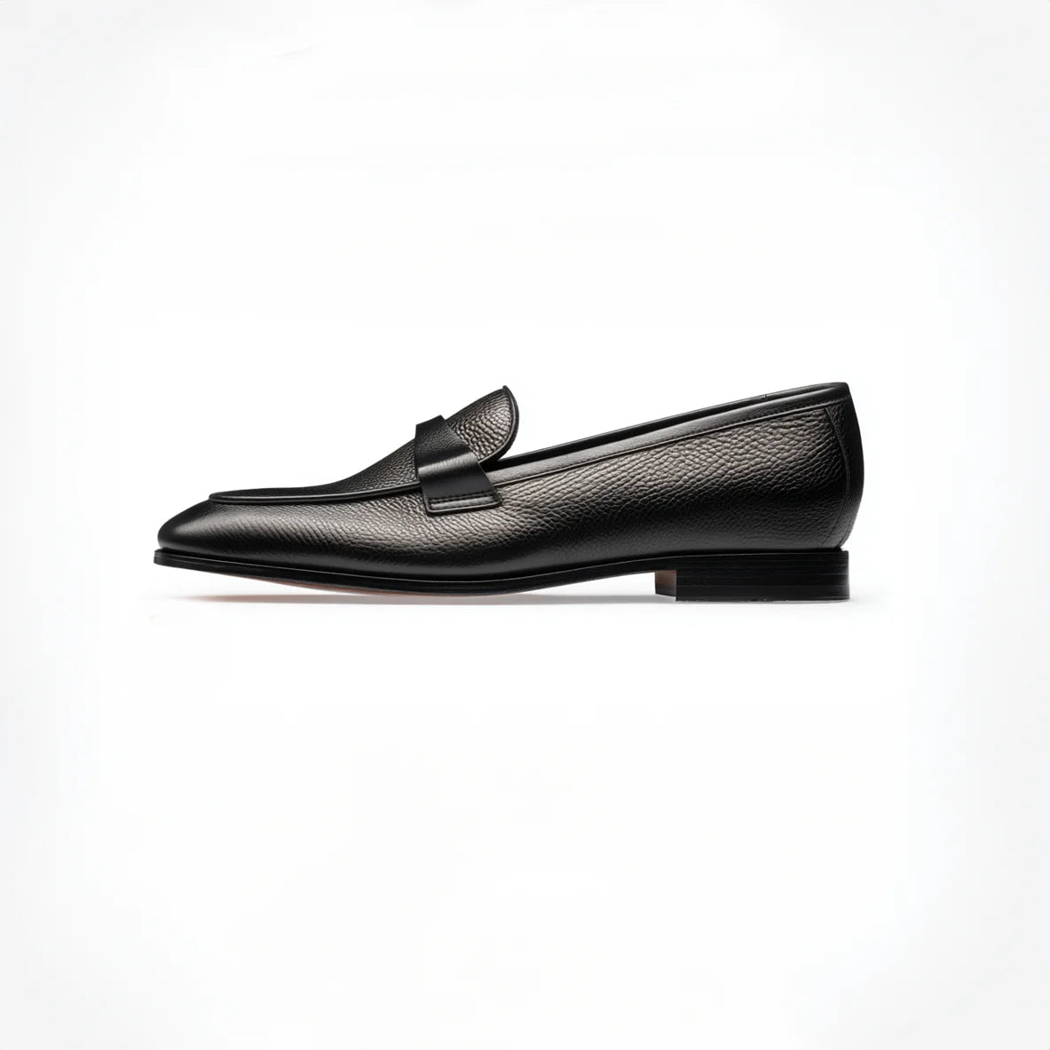 Black Leather Napoli Penny Loafer