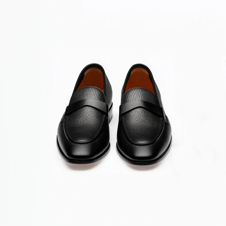 Black Leather Napoli Penny Loafer