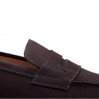 Brown Suede Leather Renzo Tassel Loafer