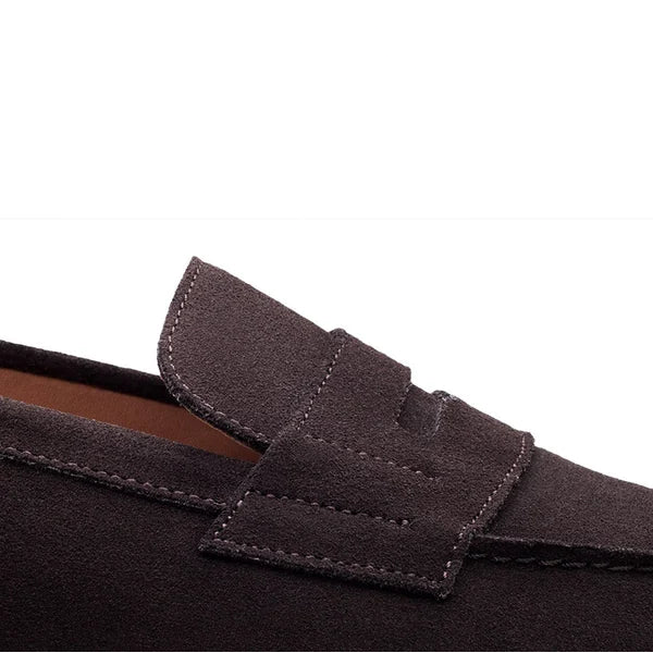 Brown Suede Leather Renzo Tassel Loafer