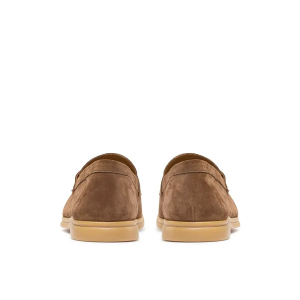 Beige Suede Leather Massimo Penny Loafer