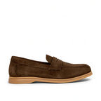 Brown Suede Leather Stefano Penny Loafer