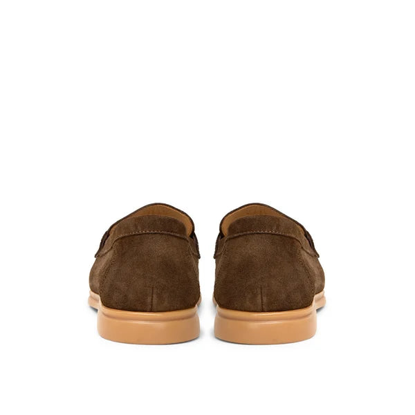 Brown Suede Leather Stefano Penny Loafer