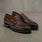 Burgundy Leather Bergamo Penny Loafer