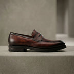 Burgundy Leather Bergamo Penny Loafer