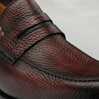 Burgundy Leather Bergamo Penny Loafer