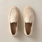 Cream Suede Leather Verona Loafer