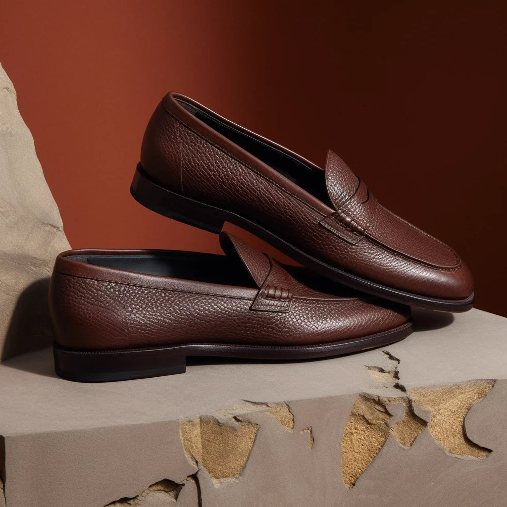 Brown Leather Giacomo Penny Loafer