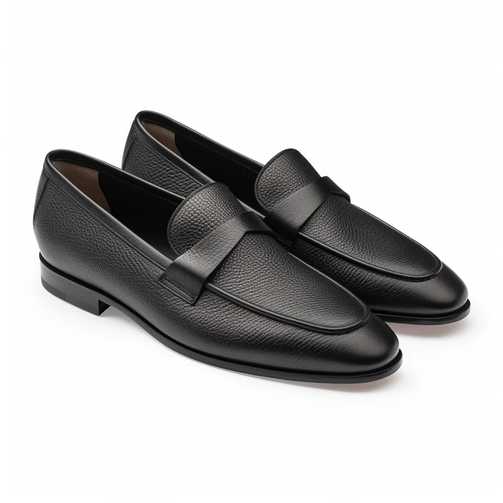 Black Leather Napoli Penny Loafer