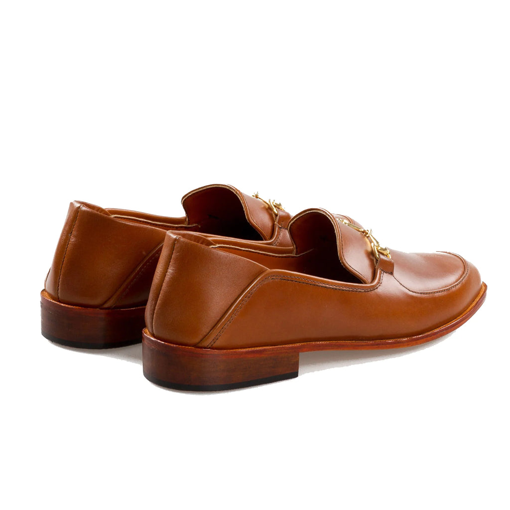 Tan Leather Genova Horsebit Loafer