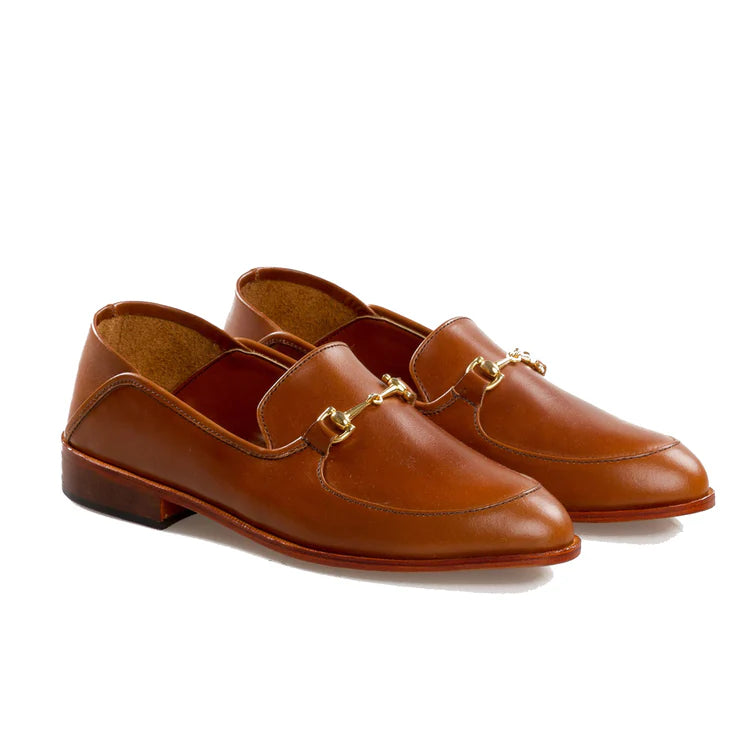 Tan Leather Genova Horsebit Loafer