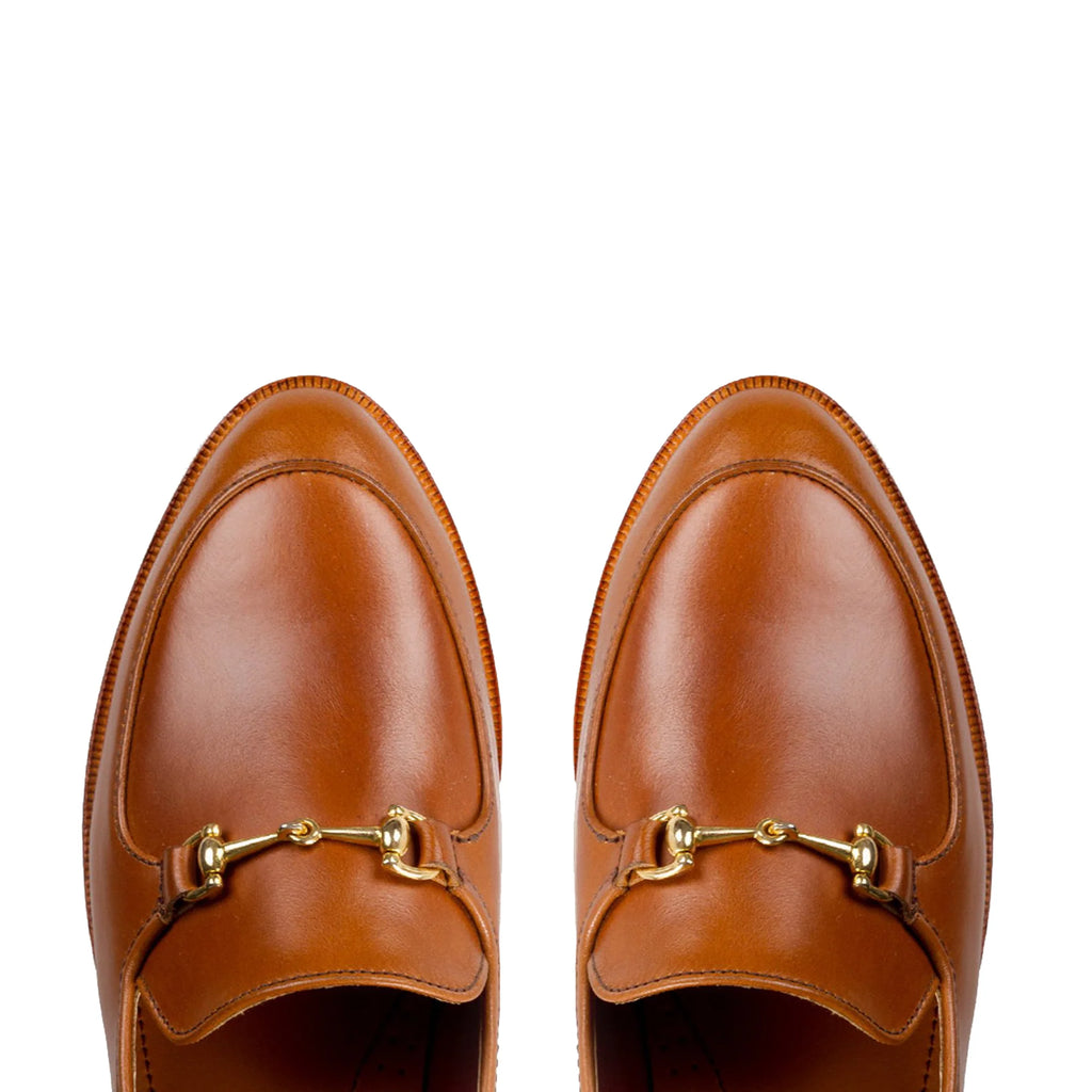 Tan Leather Genova Horsebit Loafer